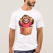 Aap in de mysterie doos t-shirt (Voorkant)