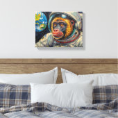 AAP IN DE RUIMTE 10 CANVAS AFDRUK (Insitu (Slaapkamer))