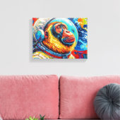 AAP IN DE RUIMTE 12 CANVAS AFDRUK (Insitu (Woonkamer))