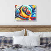 AAP IN DE RUIMTE 12 CANVAS AFDRUK (Insitu (Slaapkamer))