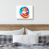 Aap in de ruimte canvas afdruk (Insitu (Slaapkamer))