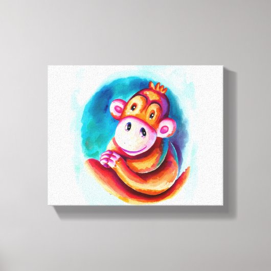 Aap in de ruimte canvas afdruk (Voorkant)