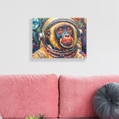 AAP IN DE RUIMTE CANVAS AFDRUK (Insitu (Woonkamer))