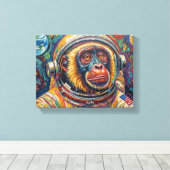 AAP IN DE RUIMTE CANVAS AFDRUK (Insitu (Houten vloer))