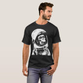 Aap in de ruimte. Grappige astronaut Chimpansee T-shirt (Voorkant volledig)