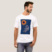aap in de ruimte vliegend t-shirt (Voorkant volledig)