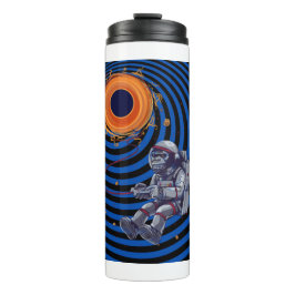 aap in de ruimte vliegend thermosbeker