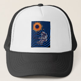 aap in de ruimte vliegend trucker pet