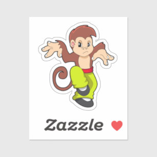 aap in de vechtsport Kungfu Sticker