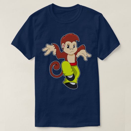 aap in de vechtsport Kungfu T-shirt (Design voorkant)