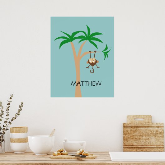 Aap in een Boom Poster (Keuken)