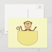 aap in een Briefkaart met zakje (Voorkant / Achterkant)
