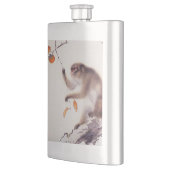 aap in een Persimmon-boom Heupfles (Links)