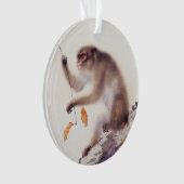 aap in een Persimmon-boom Ornament (voorkant)