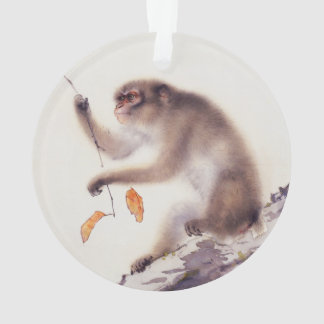 aap in een Persimmon-boom Ornament