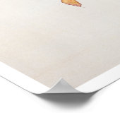 aap in een Persimmon-boom Poster (Hoek)