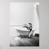 aap in een Poster in bad (Voorkant)