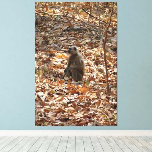 aap in het droge seizoen canvas afdruk (Insitu (Houten vloer))