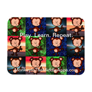 Aap in het midden Apps magneet