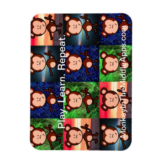 Aap in het midden Apps magneet (Verticaal)