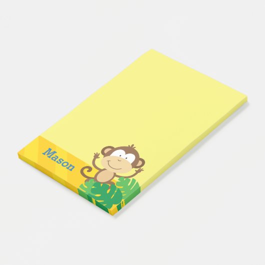Aap in het Oerwoud Gepersonaliseerde Post-it Notes (Schuin)
