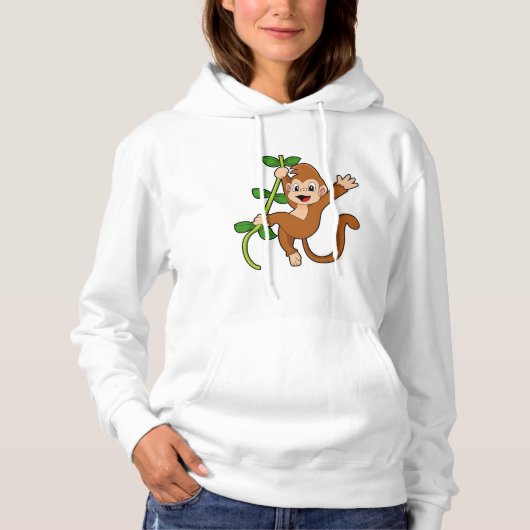 aap in het Oerwoud Hoodie (Voorkant)