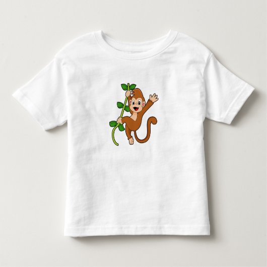 aap in het Oerwoud Kinder Shirts (Voorkant)