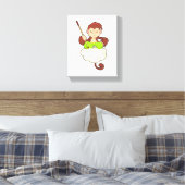 aap in kruislegge op wolken canvas afdruk (Insitu (Slaapkamer))