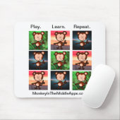 Aap in MiddenApps mousepad Muismat (Met muis)