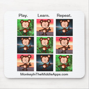 Aap in MiddenApps mousepad Muismat