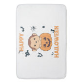 aap in pompoen, apen, Happy Halloween Badmat (Voorkant Verticaal)