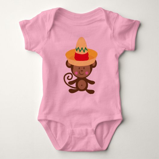 aap in sombrero - gift romper (Voorkant)