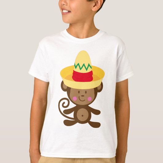 aap in sombrero - gift t-shirt (Voorkant)