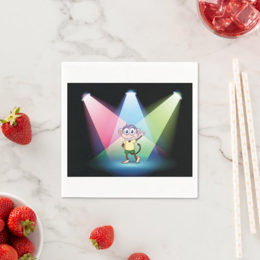 Aap in spotlights Papieren servetten (Insitu)