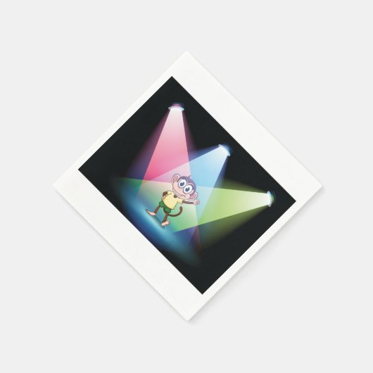 Aap in spotlights Papieren servetten (Hoek)