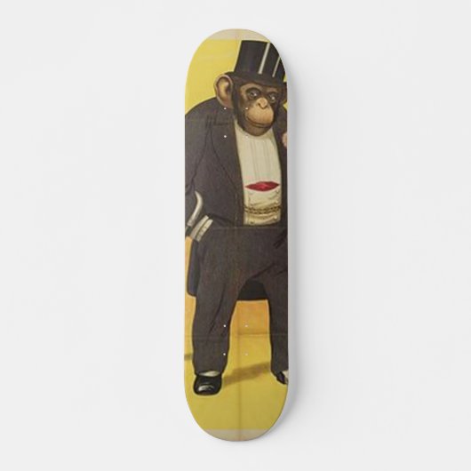 aap in Tuxedo Skateboard Deck (Voorkant)