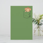 Aap in zak briefpapier (Staand voorkant)