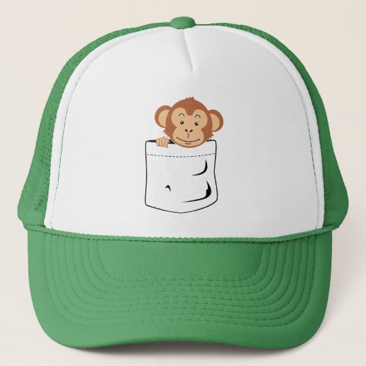 Aap in zak trucker pet (Voorkant)