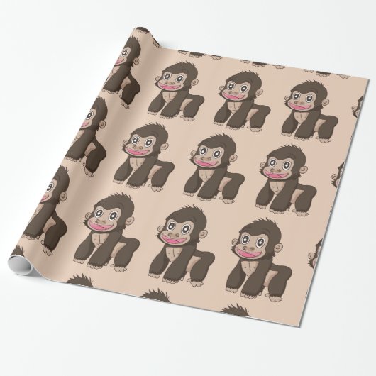 Aap Inpakpapier (Uitgerold)