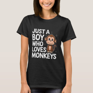Aap is gewoon een jongen die van apen houdt t-shirt
