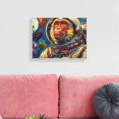 Aap is naar de hemel - 6 canvas afdruk (Insitu (Woonkamer))