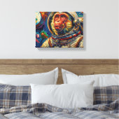Aap is naar de hemel - 6 canvas afdruk (Insitu (Slaapkamer))