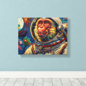 Aap is naar de hemel - 6 canvas afdruk (Insitu (Houten vloer))