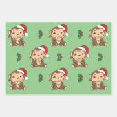 Aap Kerstmis Winter Dieren Vakantie Apen Inpakpapier Vel (Voorkant 3)