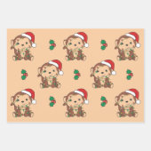 Aap Kerstmis Winter Dieren Vakantie Apen Inpakpapier Vel (Voorkant)