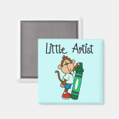 Aap Kleine Artiest Tshirts en geschenken Magneet (Voorkant / Achterkant)