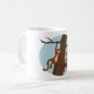 Aap klimt boom cartoon koffiemok