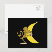 aap knuffelt banaan briefkaart (Voorkant / Achterkant)