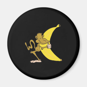 aap knuffelt banaan magneet