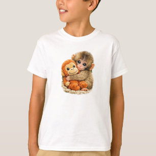 “Aap knuffelt met maatje”. T-shirt